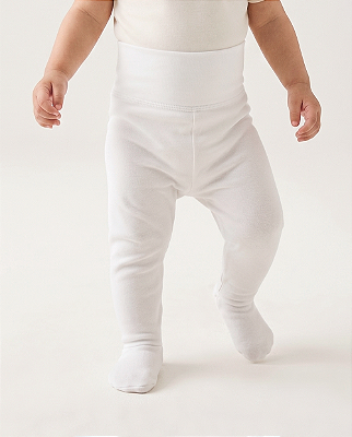 Calça comfort com pé Branco