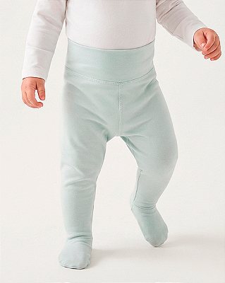Calça comfort com pé Azul