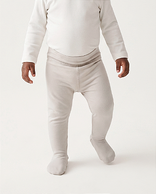 Calça comfort com pé Bege
