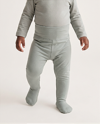 Calça comfort com pé Verde calmaria