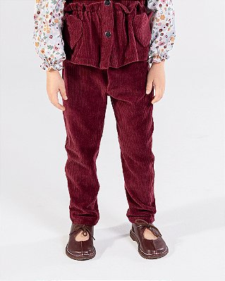 Calça new cogumelo Bordô