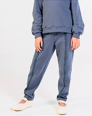 Calça babados Azul jeans