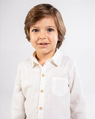 Camisa madeira Branco