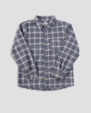 Camisa madeira Xadrez cinza