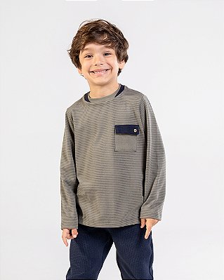 Camiseta chaminé Verde/marinho