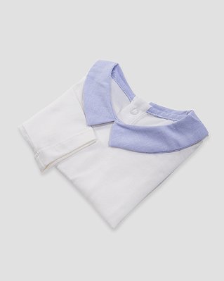 Body era uma vez Off-white + azul