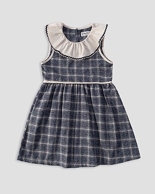 Vestido ternura Xadrez cinza