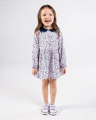 Vestido fantasia Estampa azaléia