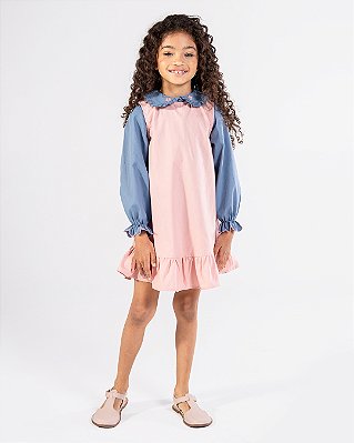 Vestido amarelinha Rosê