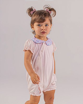 Romper semente Rosa bebê