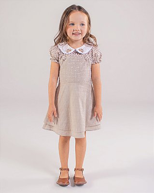 Salopete poá Marrom