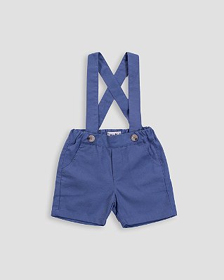 Bermuda suspensório orvalho Azul