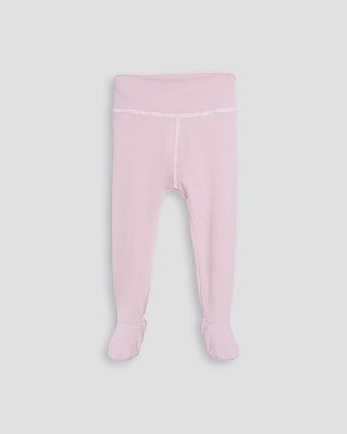 Calça comfort com pé Rosa bebê