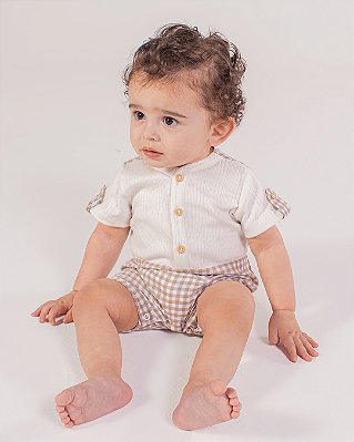 Macaquinho xadrez Verde Off-white