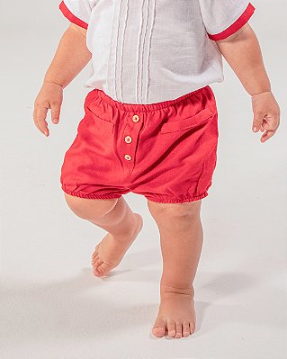 Tapa fralda retrô Vermelho