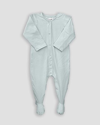 Macacão basic com pé Azul