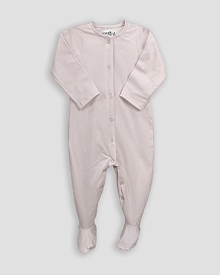 Macacão basic com pé Rosa bebê