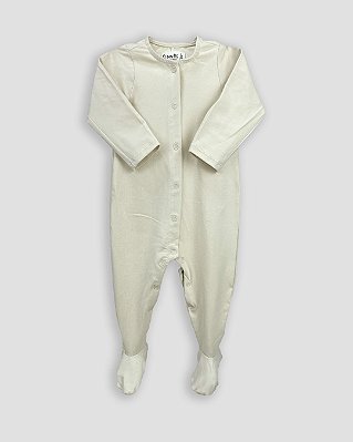 Macacão basic com pé Areia