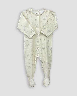 Macacão basic com pé Florzinhas