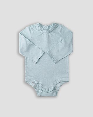 Body básico manga longa Azul