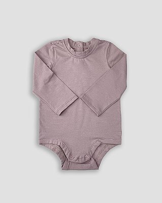 Body básico manga longa Rosê