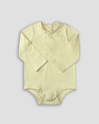 Body básico manga longa Amarelo