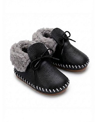 Sapato bpc bolita com pelo couro Noir