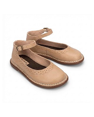 Sapato Patinete couro Areia