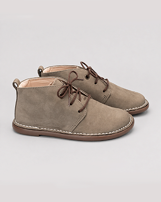 Bota bambolê couro Gris Petit Cheval