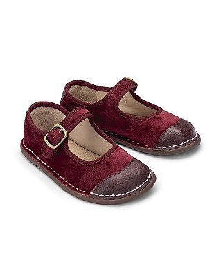 Sapato espadrille couro veludo Veludo cherry