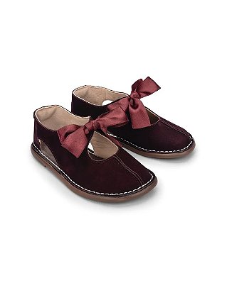 Sapato tabuleiro couro Veludo