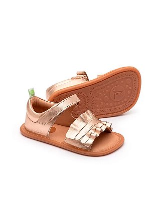 Sapato ruffy Metalic salmon