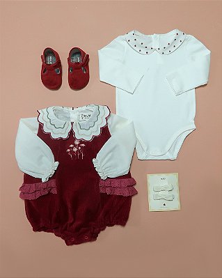 Romper babado Cramberry