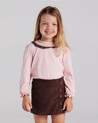 Blusa frufru Rosa cha