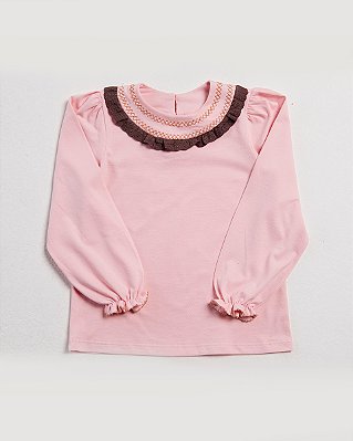 Blusa frufru Rosa cha