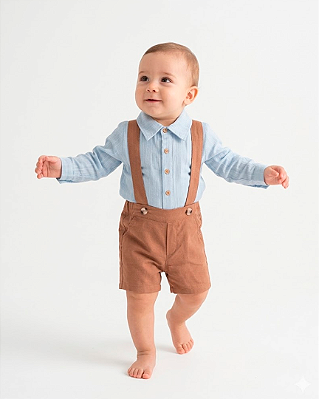 Body camisa Azul claro