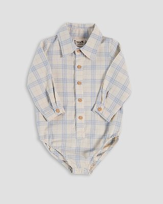 Body camisa Xadrez rosa