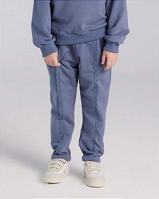Calça babados Azul