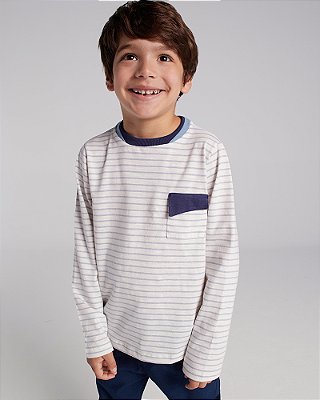 Camiseta chaminé Listrado azul