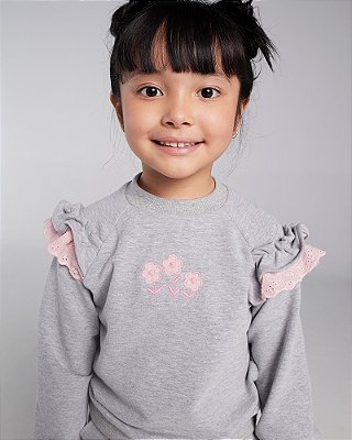 Moletom magnólia Cinza