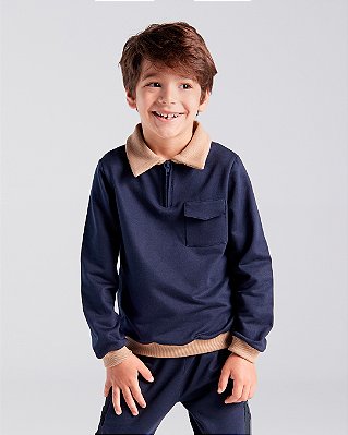 Moletom floco de neve Marinho