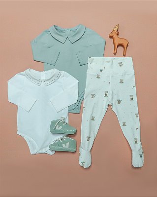 Calça comfort com pé estampada Elefante