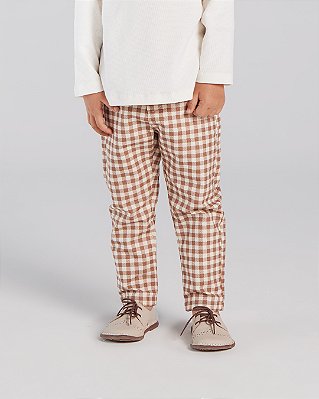 Calça orvalho Xadrez marrom