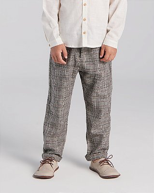 Calça orvalho Xadrez preto+branco