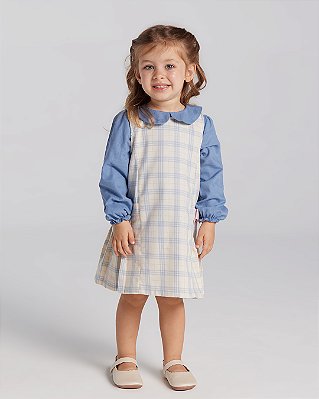 Vestido bossa Xadrez rosa