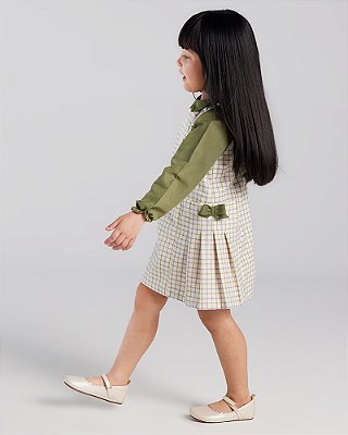 Vestido bossa Xadrez azul e verde