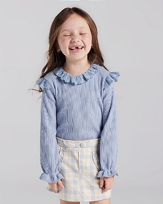 Blusa new simplicidade Azul algodão doce