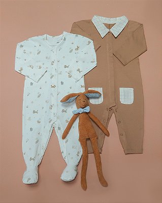 Macacão new basic estampado Gato