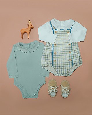 Body essencial manga longa Verde calmaria