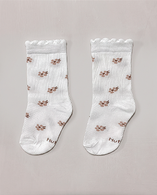Meia nutti estampada Natural